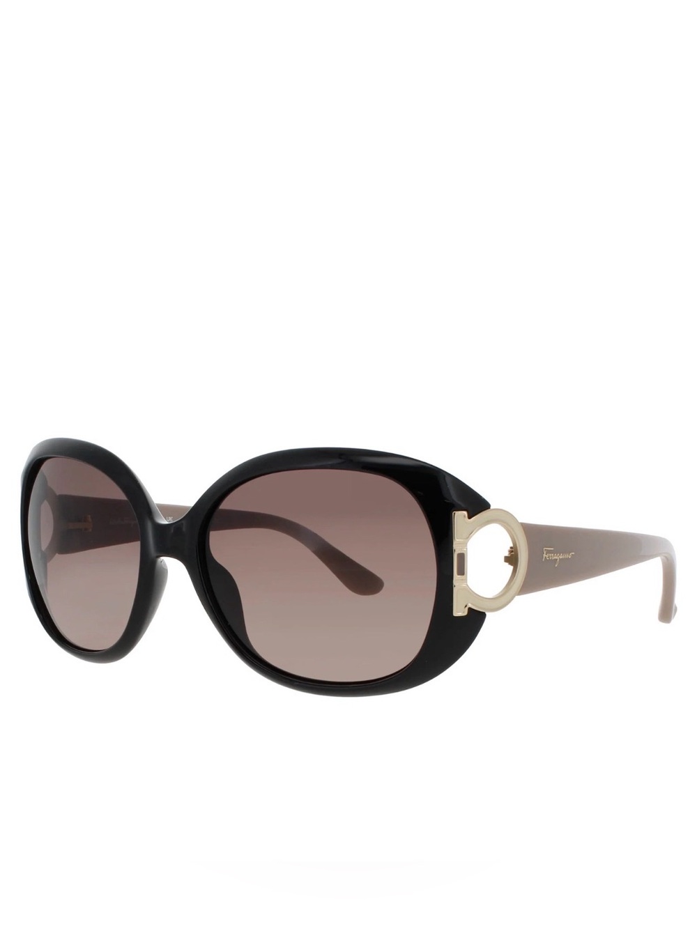 NEW SALVATORE FERRAGAMO SF668S-001 Women Sunglasses 001 BLACK  TAUPE Authentic